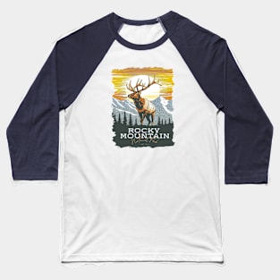 Rocky Mountain National Park Elk Baseball T-Shirt